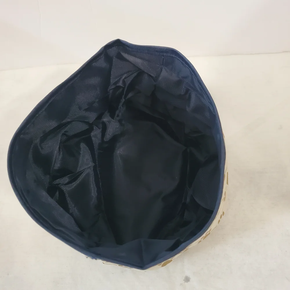 Canvas Travel Pet Bowl with Paw Print